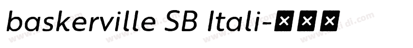 baskerville SB Itali字体转换